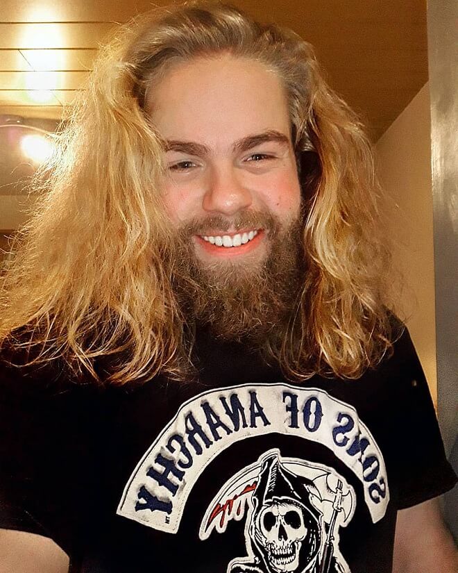 Blonde Hairystyle With Beard