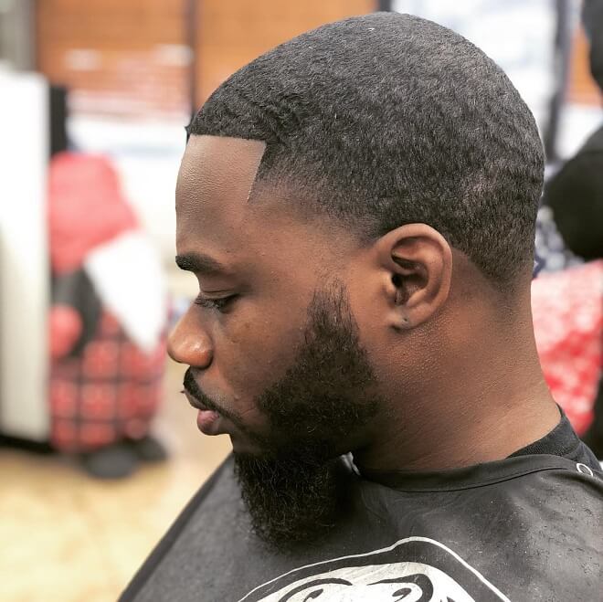 Blowout Hairstyle With Beard