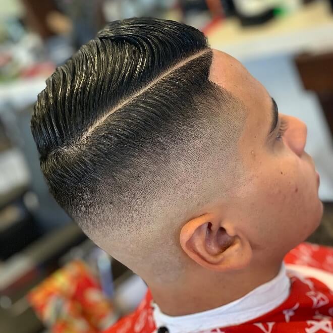 mid bald fade for man