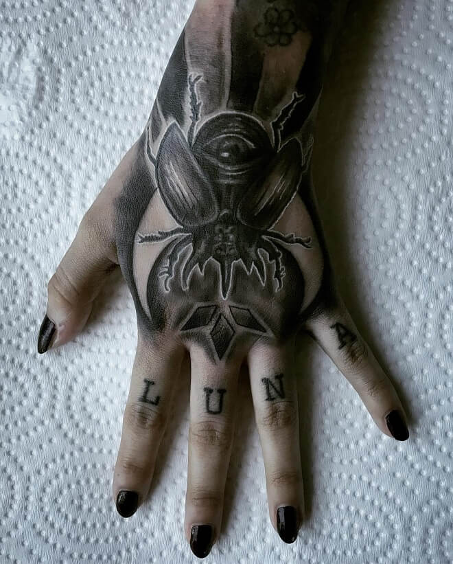Black Tattoo On Hand