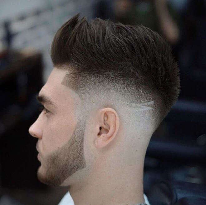 Brushed Up Hair With Low Skin Fade