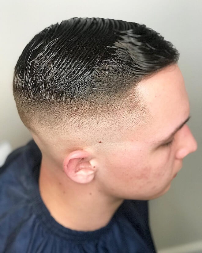 Comb Over With High Skin Fade