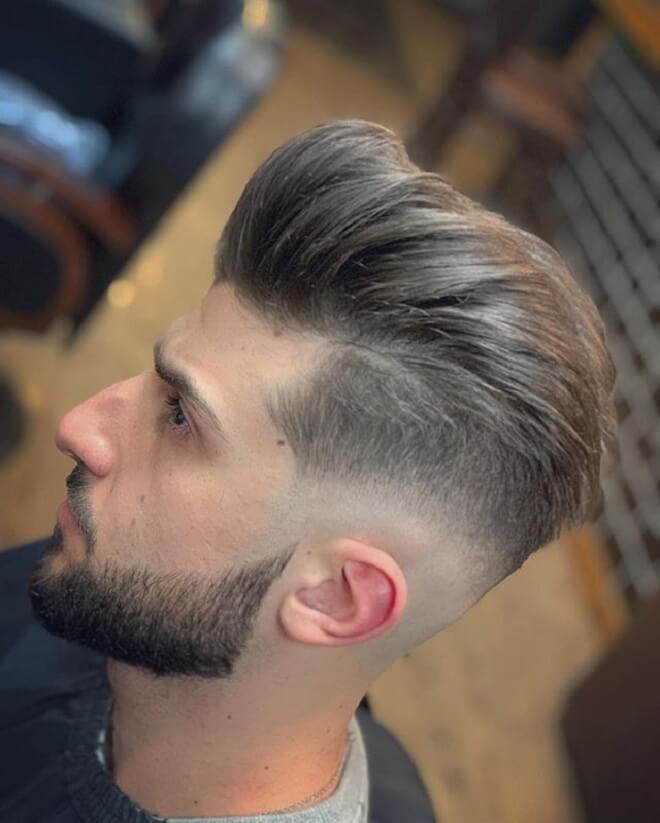 Drop Fade With Pompadour Style