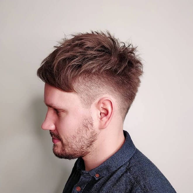 Low Fade With Messy Hair