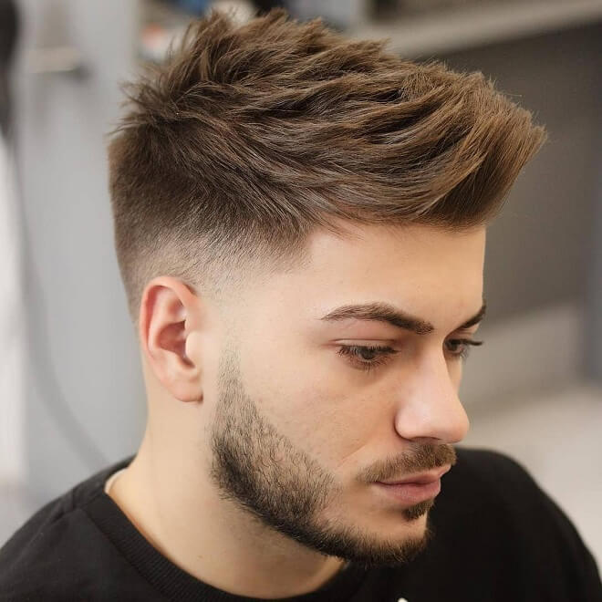 quiff with taper fade