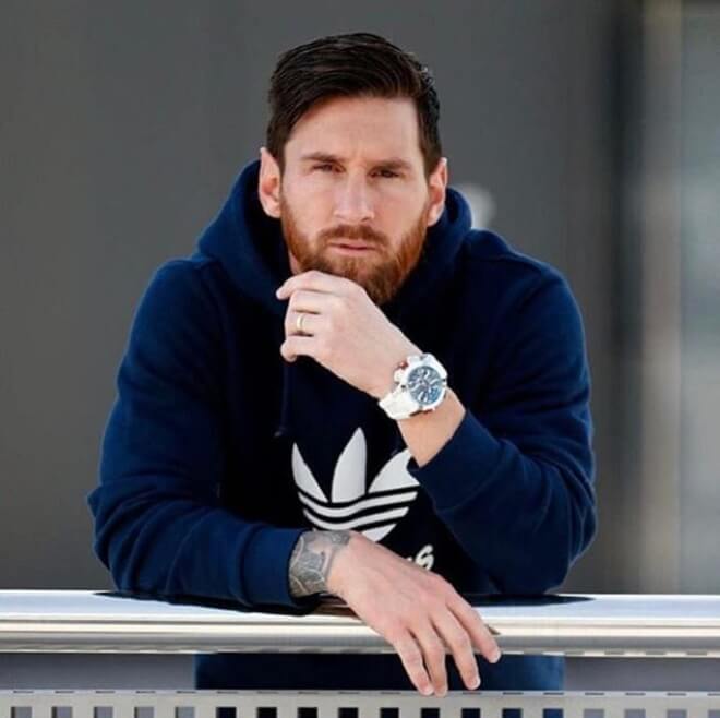 Messi Side Swept Hairstyles