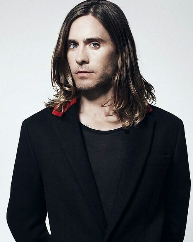 Middle part Jared Leto long hairstyle