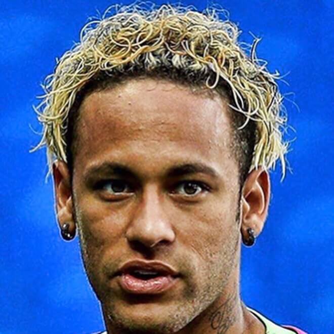 Neymar Curly Blonde Hair