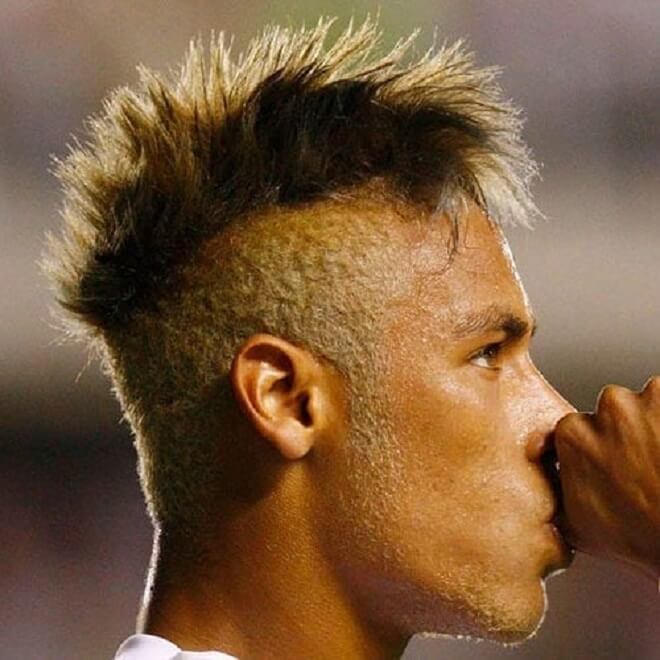 Neymar Faded Spikes Hairstyle