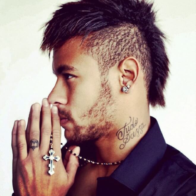 Neymar Hairstyle with Mohawk Fade