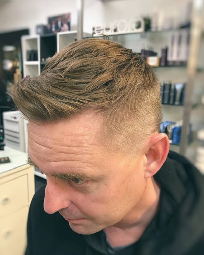 Textured Comb Over With Quiff