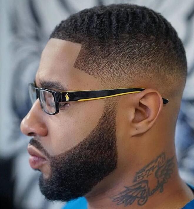 Black Men Haircuts with Beard Style