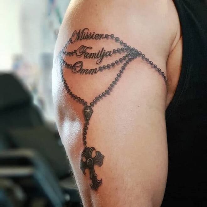 Chain with Cross Tattoo