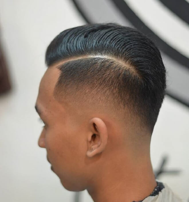 Comb Over Fade with Undercut