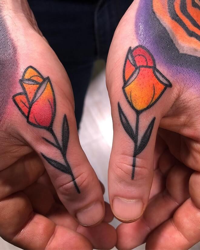 Couple Rose Tattoo