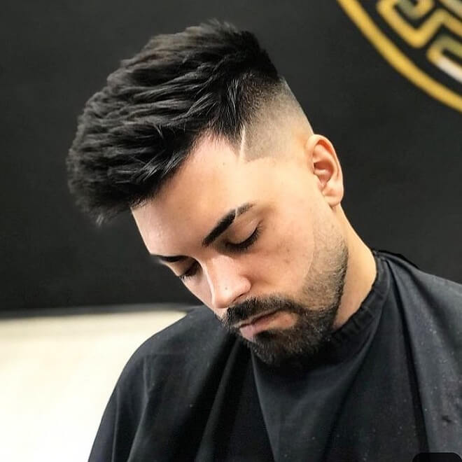Fade with Textured Quiff Hairstyle