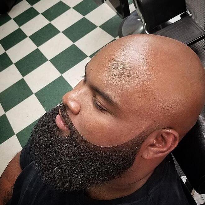 Full Stubble Beard With Bald Head