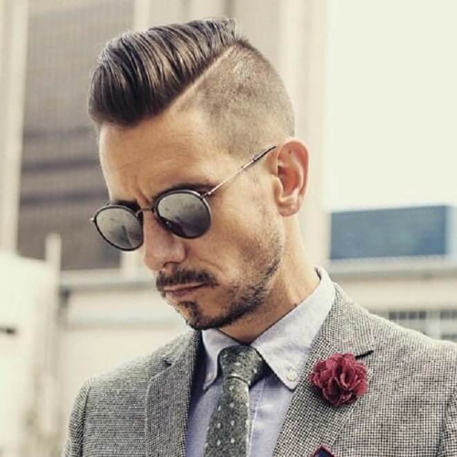 Hard Part with Pompadour Hairstyle