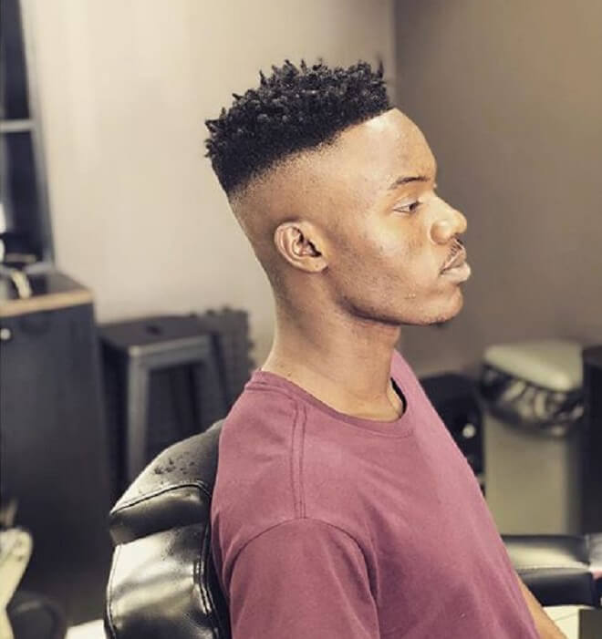 High Bald Fade with Short Curls