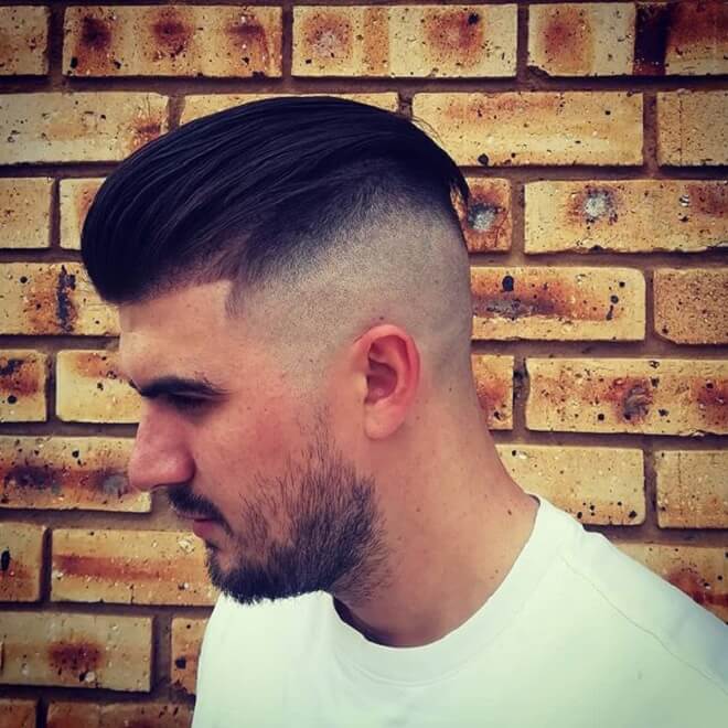 High Skin Fade with Slick Comb Over
