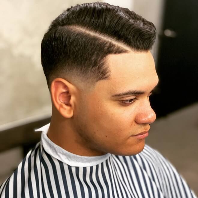 Low Fade with Comb Over