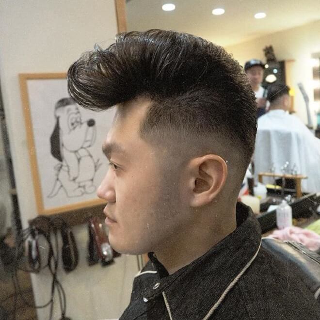 Low Skin Fade with Modern Pompadour