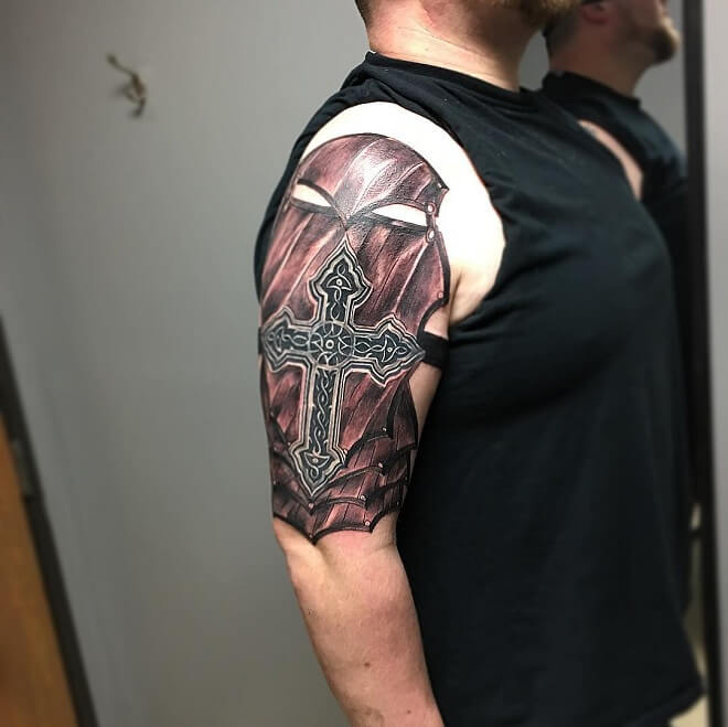 Mask with Cross Tattoo