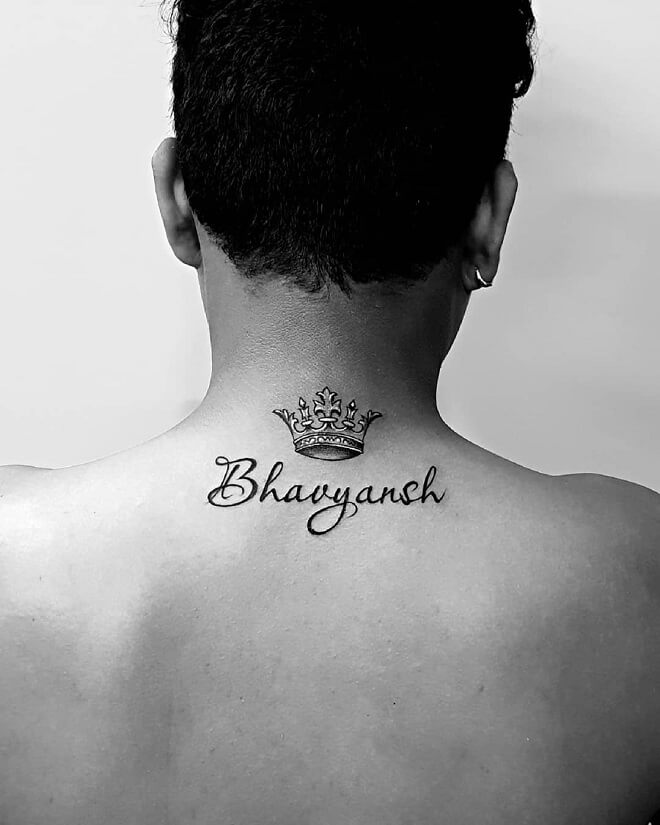 Name Tattoo on Back