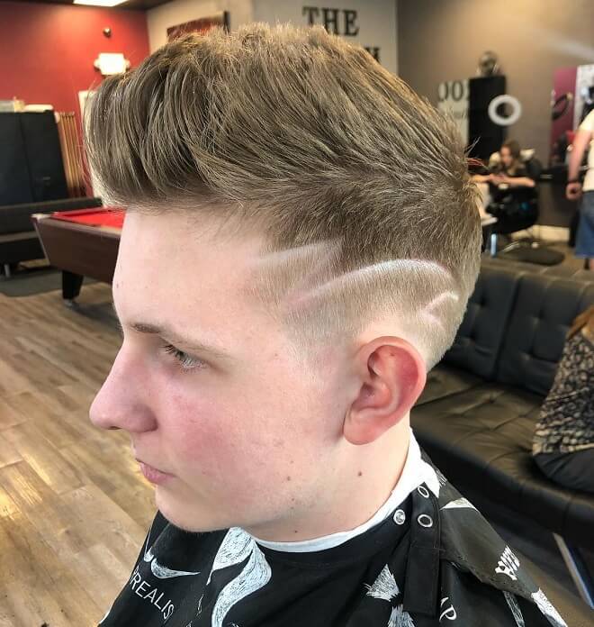 Quiff Hairstyle With Z Design