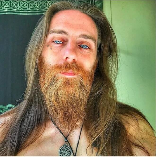 Red Beard with Long Hairstyle