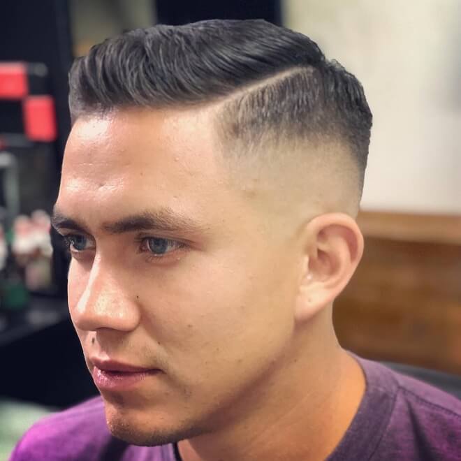 Short Pomp With Low Skin Fade