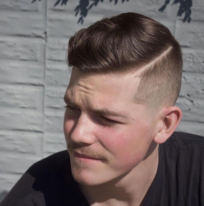 Skin Fade with Wavy Hairstyle