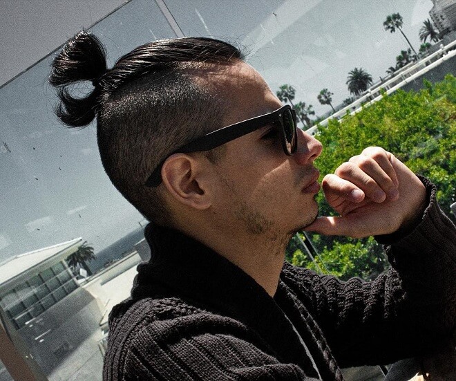Top Knot With Shaved Side