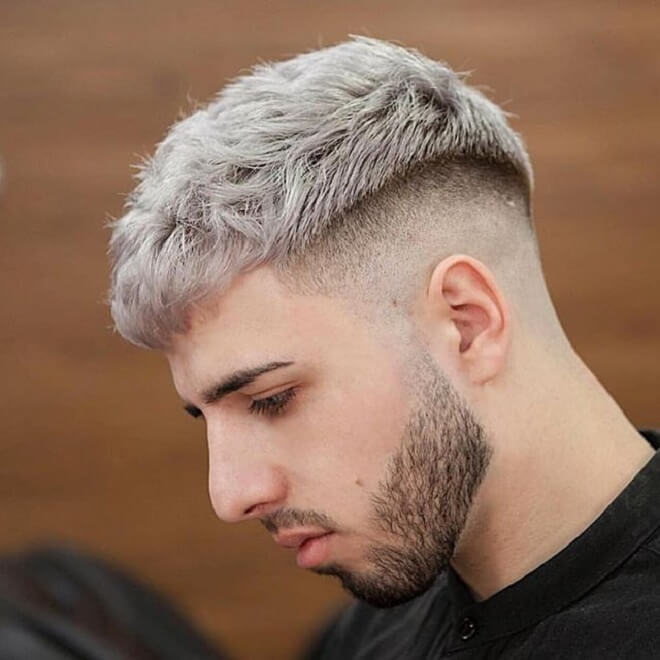 Blonde Hair with Low Skin Fade