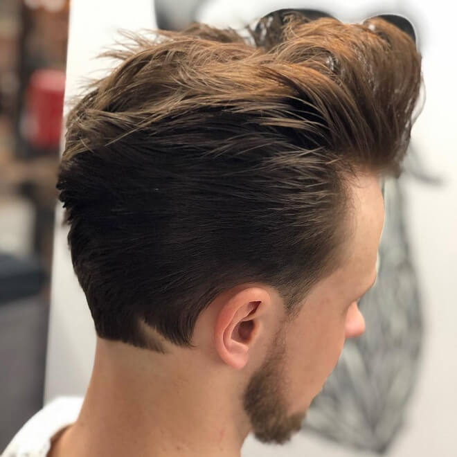 Brushed Up Quiff with Side Swept Back