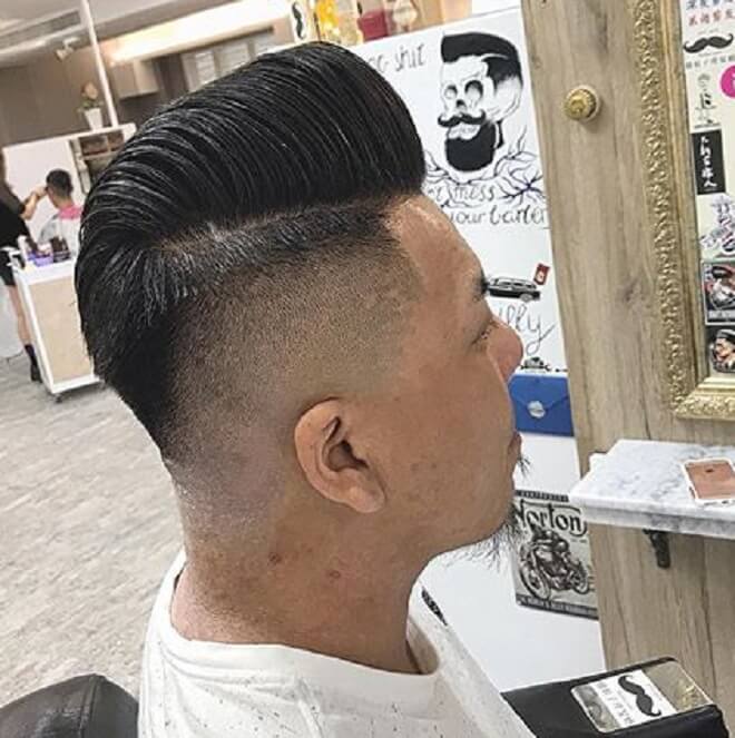 High Taper Fade with Pompadour