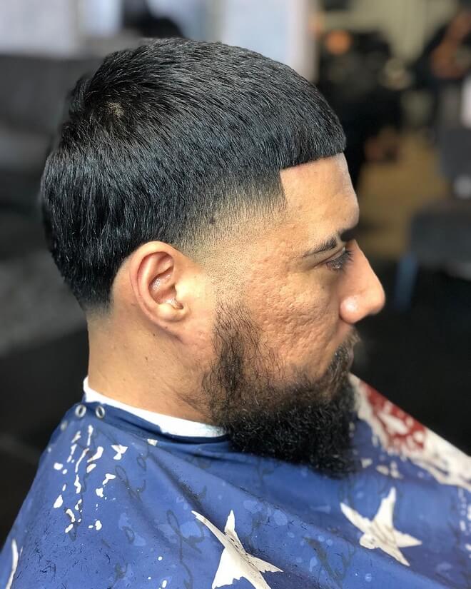 High Temp Fade with Line Up Haircut