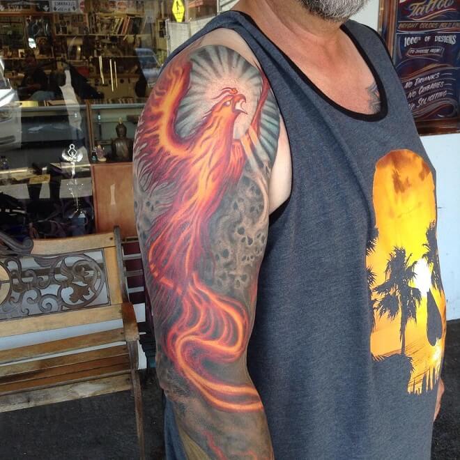 Phoenix Color Tattoo
