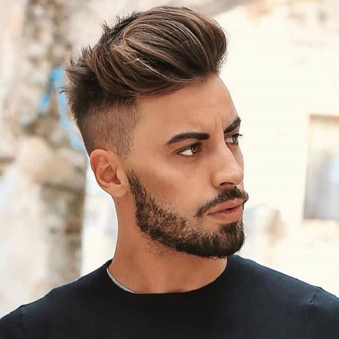 Quiff with Skin Fade Haircut