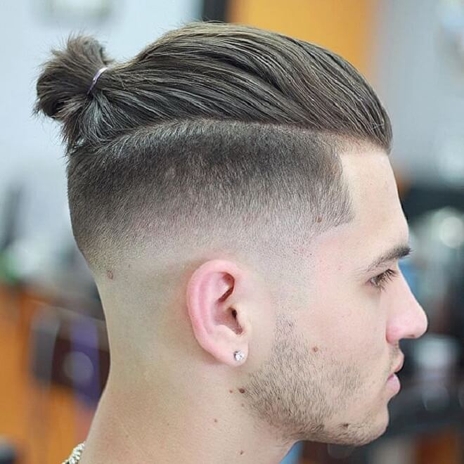 Top Knot with Low Fade