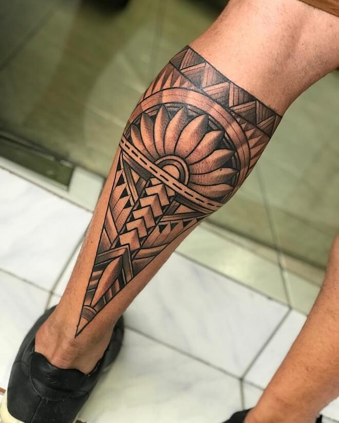 Tribal Tattoos On Leg