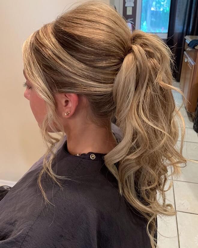 Blonde Hair with Ponytails
