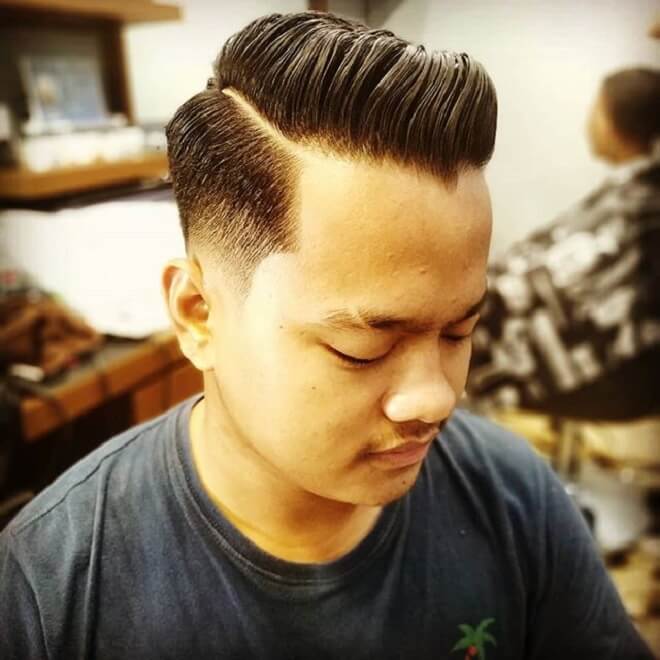 Comb Over with Pompadour