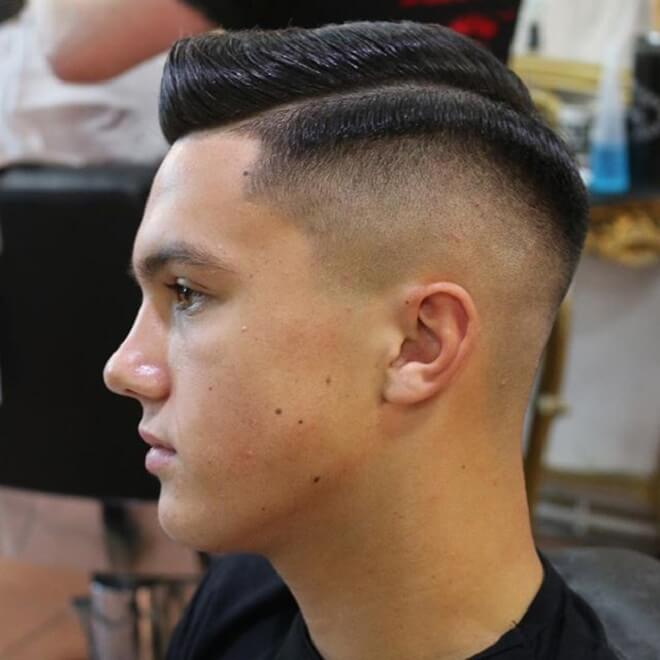 Comb Over with Skin Fade Haircut