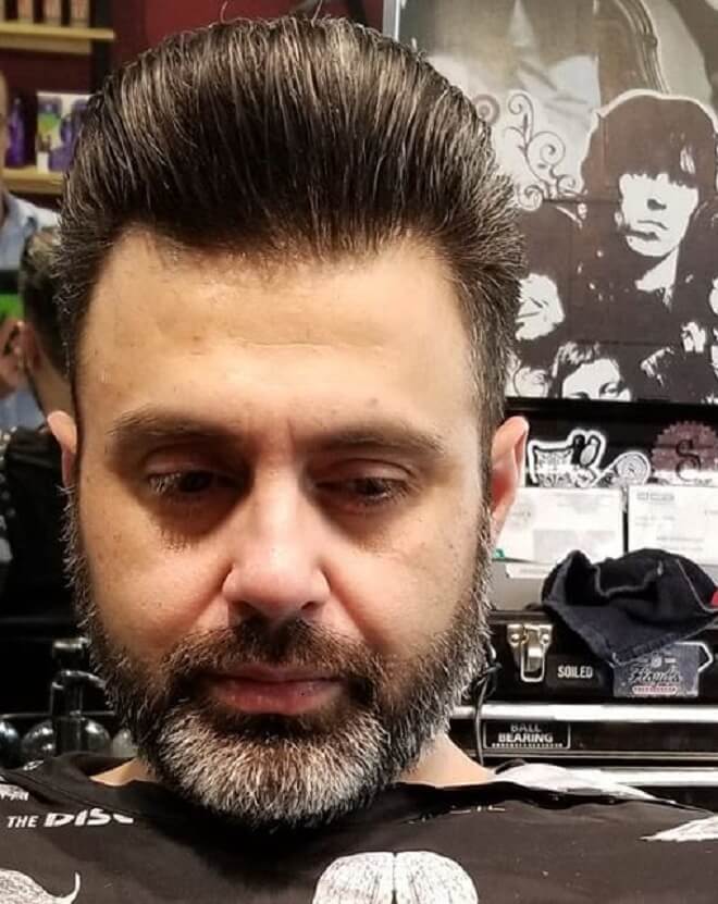 High Pompadour with Thick Hair