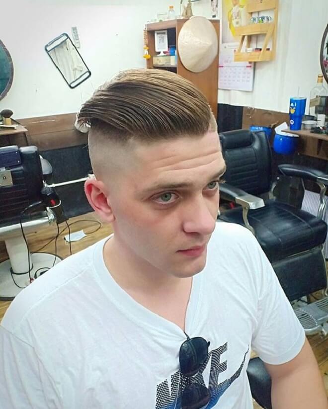 High Skin Fade with Slicked Back