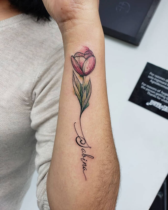 Letter with Rose Tattoo