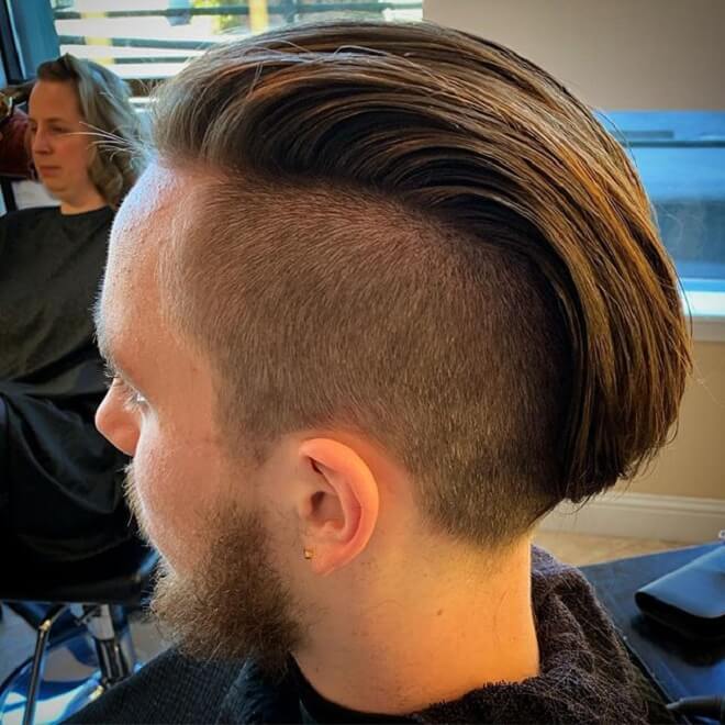 Long Slicked Back with Undercut