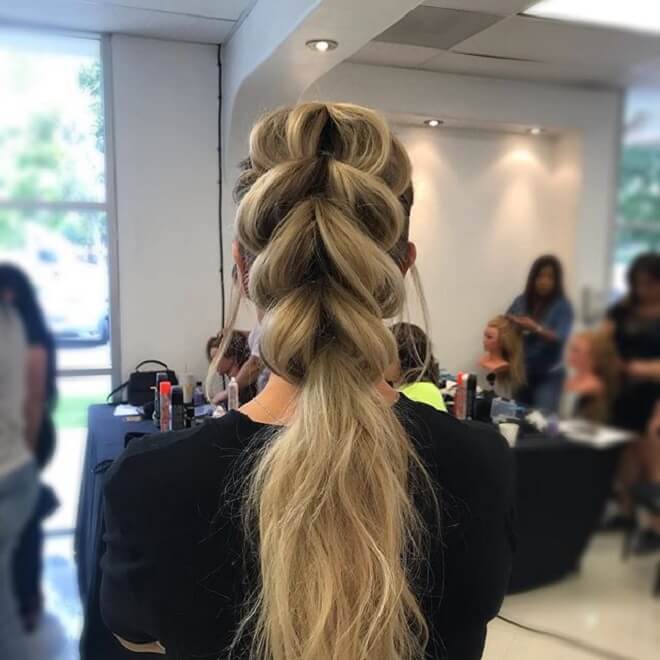 Loose French Braids with Ponytail
