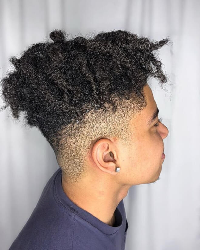 Low Fade with Curly Dread
